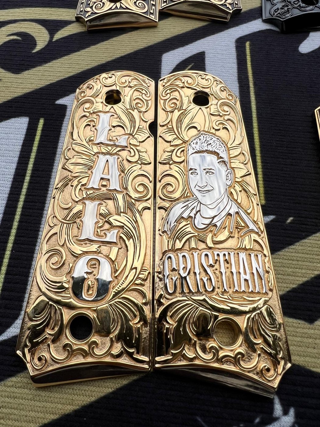 Custom engraved grip example 10
